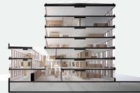 Architektur Wettbewerb Lockstadt Visualisierung Rendering Lichtbox